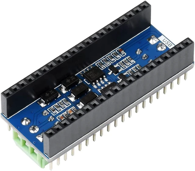 Alt view image 2 of 7 - Waveshare 2-Channel RS485 Module for Raspberry Pi Pico Incorporates RS485 Transceiver SP3485 Using UART Bus