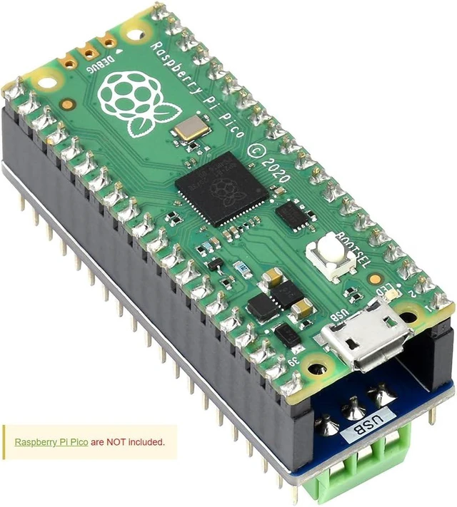 Alt view image 6 of 7 - Waveshare 2-Channel RS485 Module for Raspberry Pi Pico Incorporates RS485 Transceiver SP3485 Using UART Bus