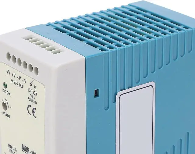 Alt view image 4 of 7 - Eujgoov Berm DinRail Switching Power Supply MDR10024 Output 100W/24V/1.3A Input 100240VAC