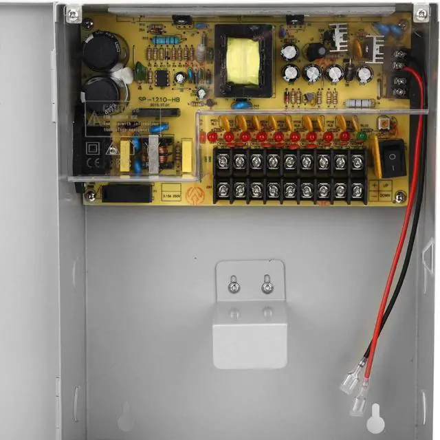 Alt view image 7 of 7 - Emoshayoga Access Controller Power Supply Box, Delayed Power Off Function Access Control Power Supply Box UPS PWM Natural Cooling for Access Control