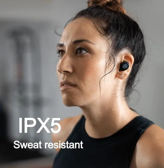 Alt view image 5 of 7 - WYZE Wireless Earbuds 5.0 Bluetooth Headphones with IPX5 Sweat Resistance, 30 dB Noise Reduction,4 Voice-Isolating Mics, Alexa Built-in True Wireless Earbuds,Charging Case, Workout,Sports