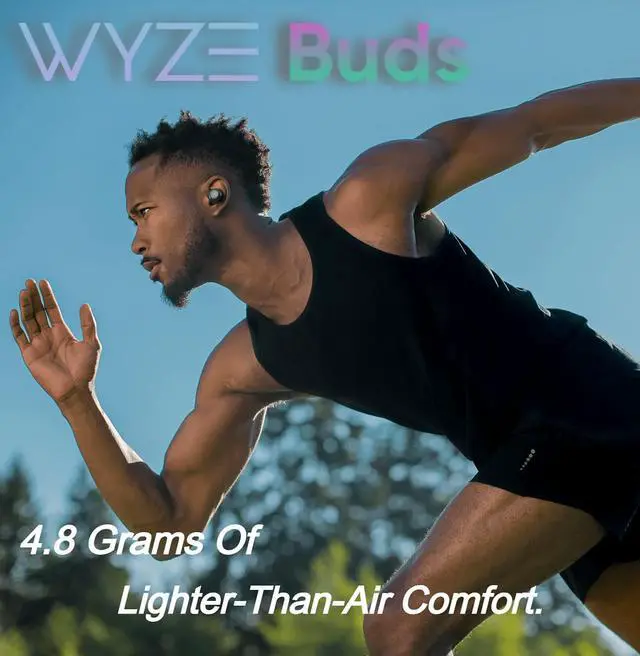 Alt view image 7 of 7 - WYZE Wireless Earbuds 5.0 Bluetooth Headphones with IPX5 Sweat Resistance, 30 dB Noise Reduction,4 Voice-Isolating Mics, Alexa Built-in True Wireless Earbuds,Charging Case, Workout,Sports