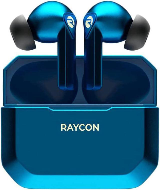 Alt view image 3 of 7 - Raycon The Gaming Bluetooth True Wireless Earbuds with Built in Mic, Low Latency, 31 Hours of Battery, Charging Case with Talk, Text, and Play, Bluetooth 5.0 (Cyber Blue)