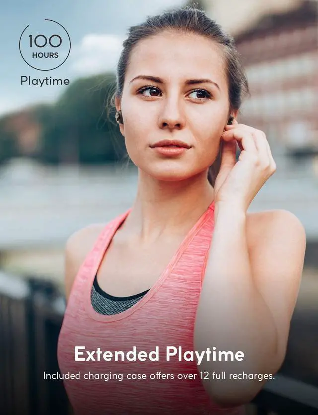 Alt view image 3 of 7 - True Wireless Headphones, ZOLO Liberty [Upgraded] 8-Hour Playtime (100 Hours with Charging Case), Bluetooth 5 Bluetooth Earbuds with Graphene Driver Technology, IPX5 Sweatproof, Handsfree Stereo Calls