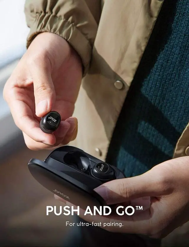 Alt view image 4 of 7 - True Wireless Headphones, ZOLO Liberty [Upgraded] 8-Hour Playtime (100 Hours with Charging Case), Bluetooth 5 Bluetooth Earbuds with Graphene Driver Technology, IPX5 Sweatproof, Handsfree Stereo Calls