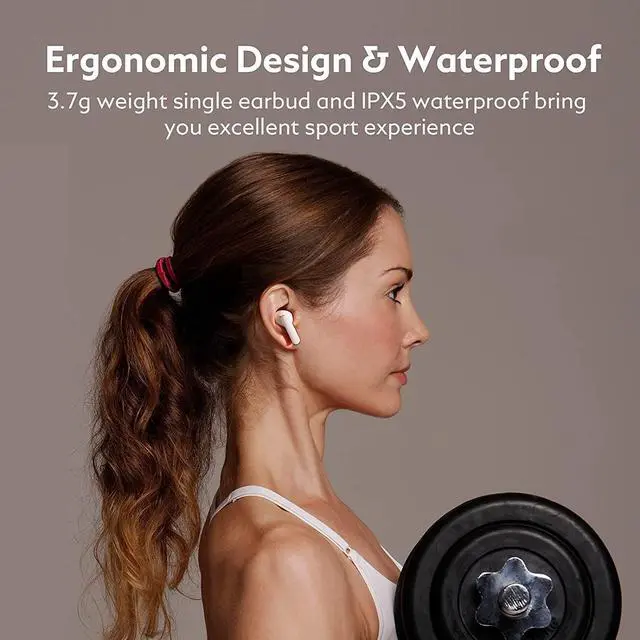 Alt view image 4 of 7 - QCY T11 True Wireless Earbuds with 4 Mics Noise Cancelling, in-Ear Detection Headphones Bluetooth 5.1, Deep Bass, App Customize, Touch Control, Type-C, 35H Paytime Earphone for Workout (White)