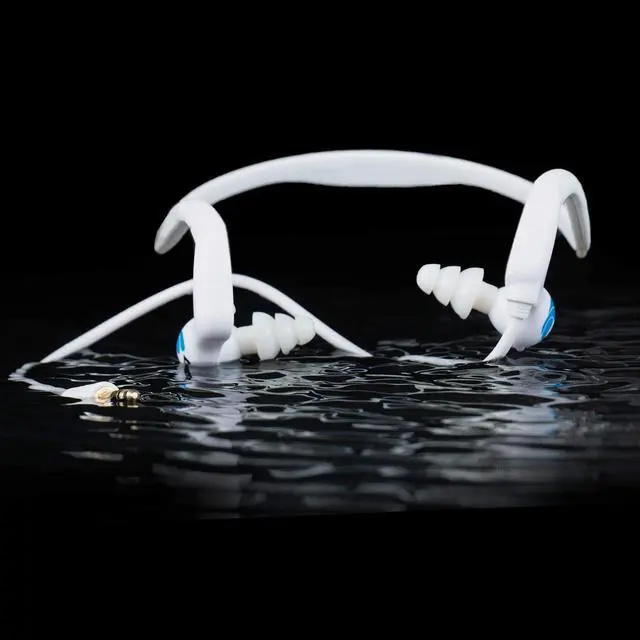 Alt view image 5 of 6 - HydroActive Premium Short-Cord Waterproof Headphones (Wired 3.5 mm Jack) with 11 Earbuds in 4 Styles (Separate Music Player Purchase Required)
