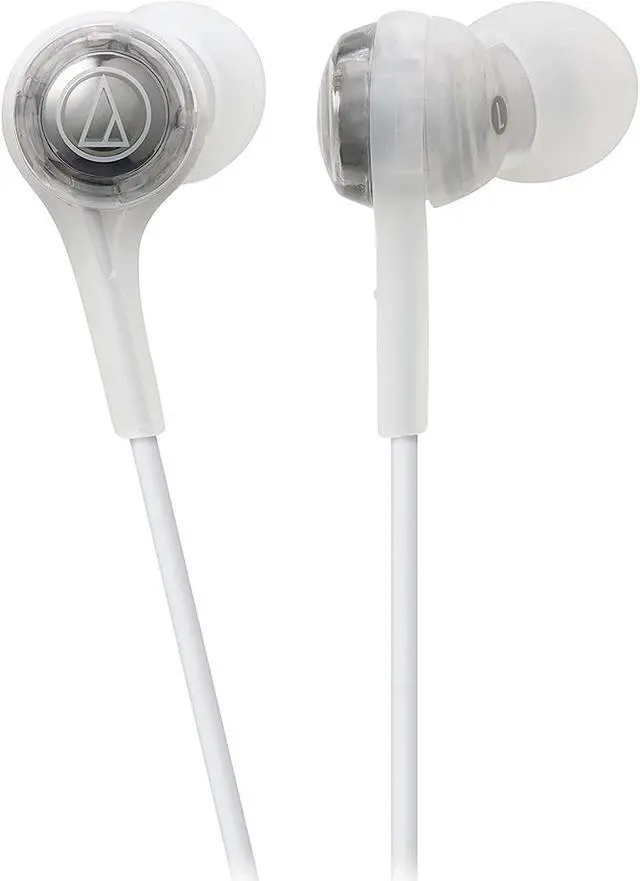 Alt view image 2 of 4 - Audio-Technica ATH-CK200BT Bluetooth Wireless In-Ear Headphones with In-Line Mic & Control, White