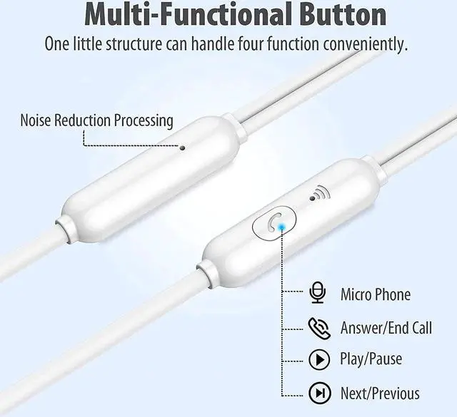 Alt view image 3 of 7 - Earbuds Earbuds 5 One Pack Wired Earbuds with Subwoofer Stereo Blocking Microphone Compatible with iPhone Android Phone Laptop Computer iPad or Any Device with 3.5mm Interface