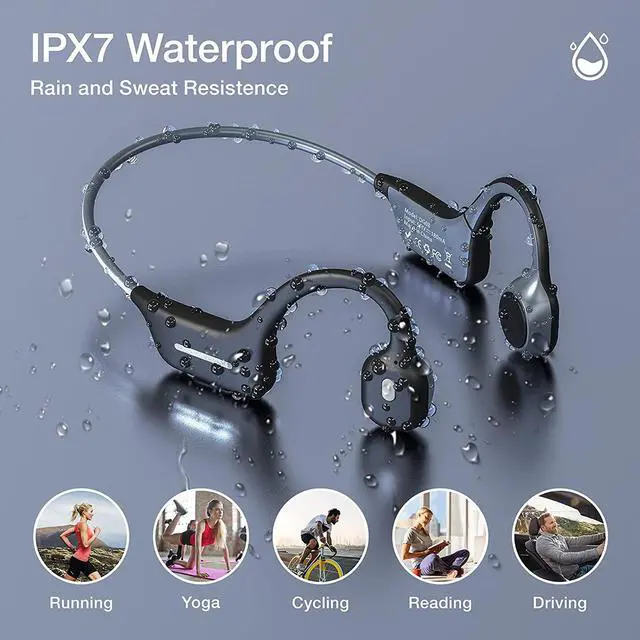 Alt view image 3 of 3 - Ultra-Light Bone Conduction Earphones, Safe for Outdoor Sports, No Ear Blocking, Sweat-Resistant, Reflective Design for Night Safety