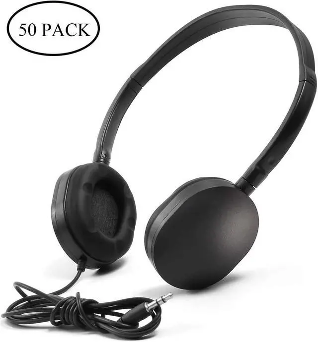 Alt view image 6 of 6 - Wholesale Bulk Low Cost Earphone Earbuds Headphones (KHP-50) 50 Pack Wholesale Headphone for School,Airplane,Hospital,Students,Kids and Adults