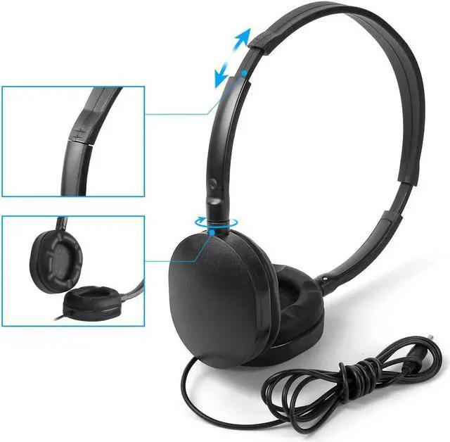 Alt view image 2 of 6 - Wholesale Bulk Low Cost Earphone Earbuds Headphones (KHP-50) 50 Pack Wholesale Headphone for School,Airplane,Hospital,Students,Kids and Adults