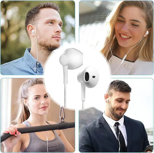 Alt view image 7 of 7 - Wired Earbuds Headphones 4 Pack, 3.5mm Jack Ear Buds with Microphone and High Sound Quality, Earphones Compatible with Computer Laptop iPad and Android Phones in School Office and Home