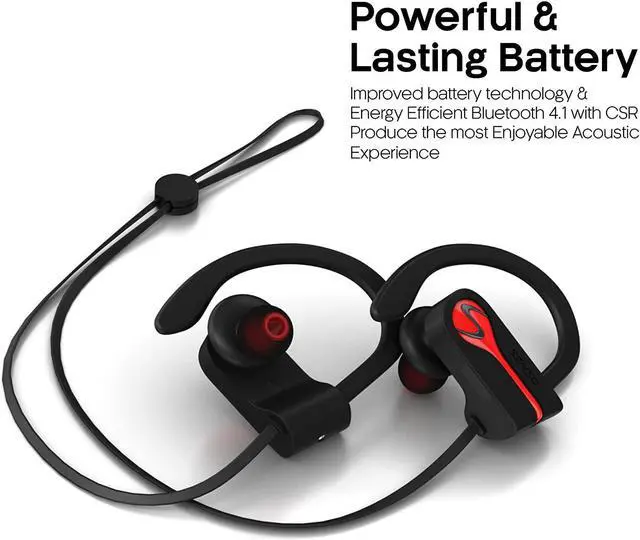Alt view image 6 of 7 - Bluetooth Headphones, Best Wireless Sports Earphones w/Mic IPX7 Waterproof HD Stereo Sweatproof Earbuds for Gym Running Workout 8 Hour Battery Noise Cancelling Headsets