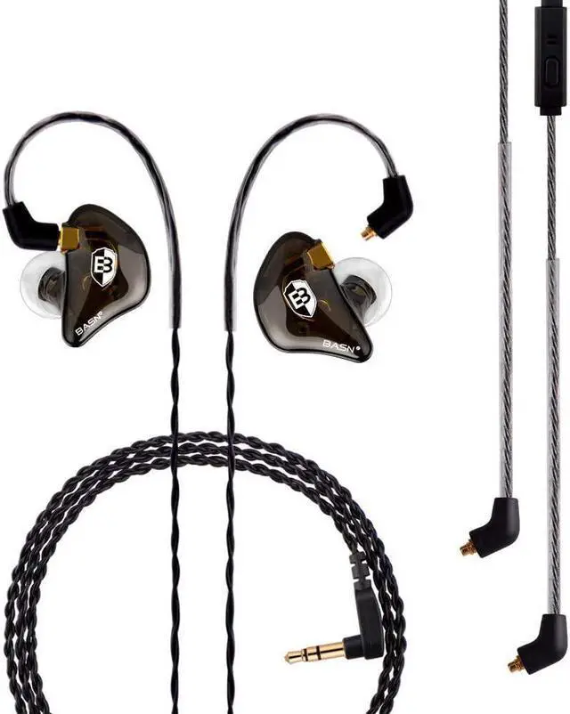 Main image of Professional in Ear Monitor Headphones for Singers Drummers Musicians with MMCX Connector IEM Earphones (Pro Clear Brown)