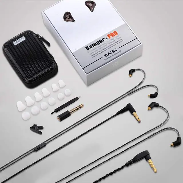 Alt view image 6 of 6 - Professional in Ear Monitor Headphones for Singers Drummers Musicians with MMCX Connector IEM Earphones (Pro Clear Brown)