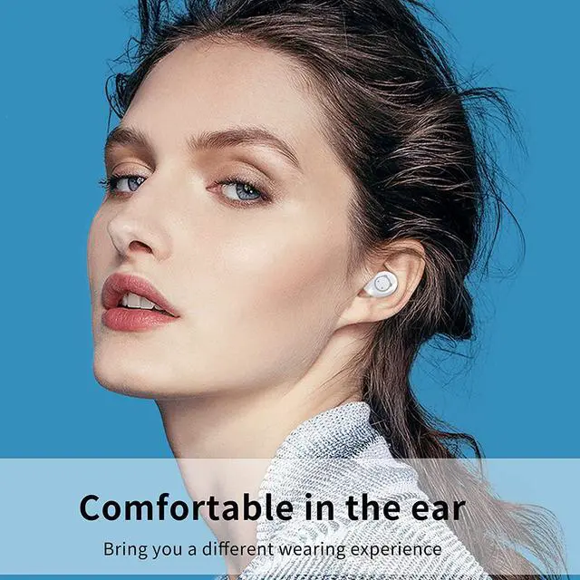 Alt view image 3 of 7 - Panda Bluetooth Earbuds, Wireless Earbuds with Charging Case IPX5 Waterproof Bluetooth Headphones Bass Sound Earphones with Mics Touch Control in-Ear Headset for Sports