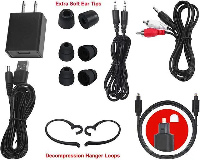 Alt view image 7 of 7 - SIMOLIO Wireless Headphones for TV Watching w/Clarified Dialog, 164FT Range TV Headset for Seniors w/Balance Control & Enhanced Voice & Transmitter/Charging Dock, Gifts for Elderly, No Audio Delay