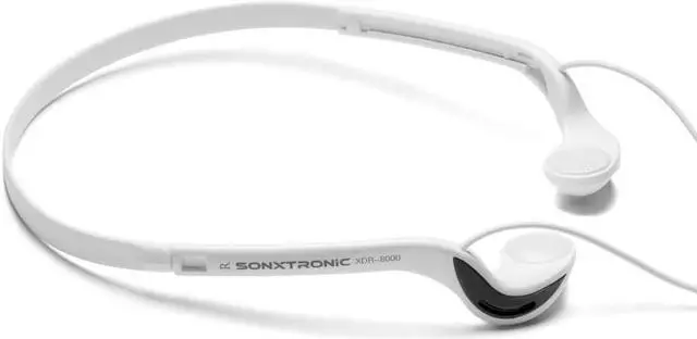 Alt view image 3 of 7 - White ICE Xdr-8001 Vertical in Ear Ultralight Sport Running Headband Headphones (mdr-w08l Style White and Silver)