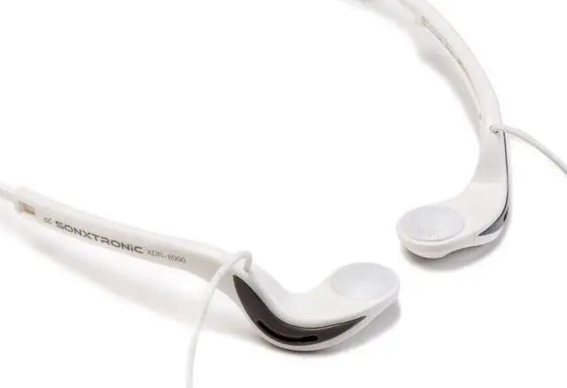 Alt view image 4 of 7 - White ICE Xdr-8001 Vertical in Ear Ultralight Sport Running Headband Headphones (mdr-w08l Style White and Silver)