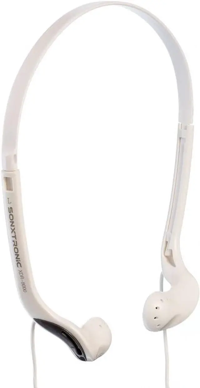 Alt view image 7 of 7 - White ICE Xdr-8001 Vertical in Ear Ultralight Sport Running Headband Headphones (mdr-w08l Style White and Silver)