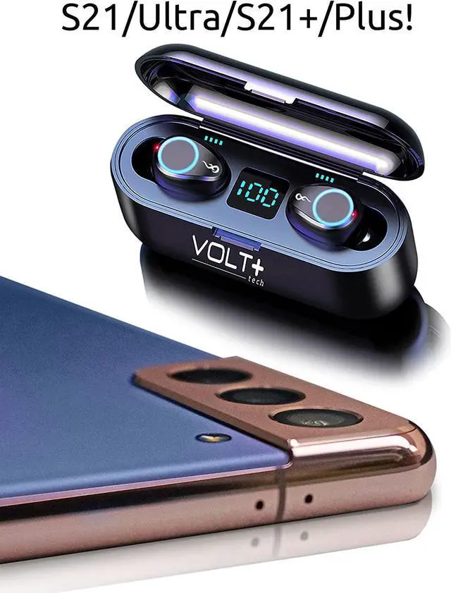 Alt view image 2 of 7 - Wireless V5.3 Bluetooth Earbuds for Samsung All Galaxy A55 A54 A53 A42 A35 A25 A23 A15 A14 A06 A05 A05s, UW 5G / 24Hour 2,000Mah PowerBank LED Display, Dynamic Mic 8D Bass IPX7 Waterproof/Sweatproof