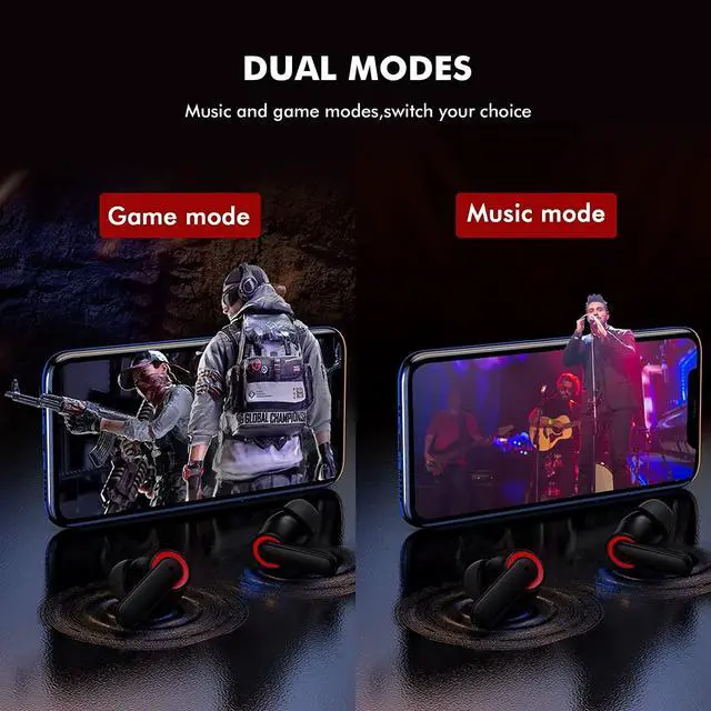 Alt view image 5 of 7 - Bluetooth Headphones for Samsung Z Fold Flip 3 True Wireless Earbuds with Charging Case TWS Stereo Sound in-Ear Noise-canceling Earphones with Mic for iPhone 13 Pro Max 11 12 Mini Galaxy S21 S20 FE 5G
