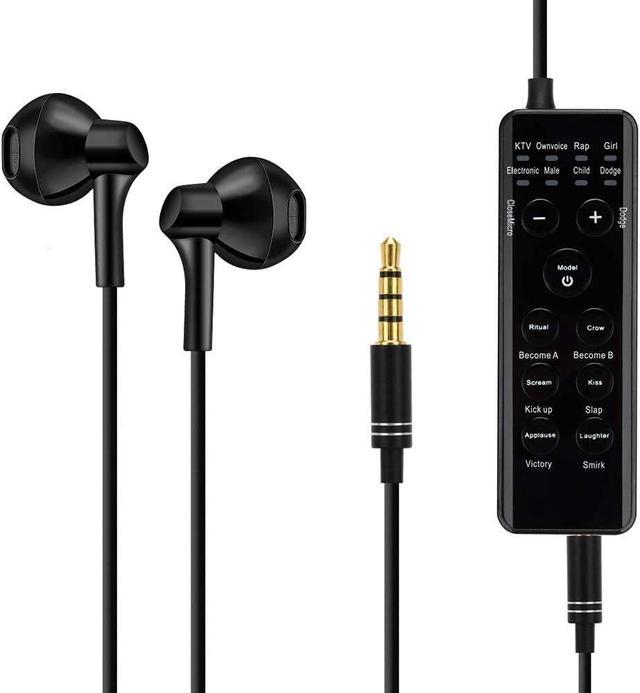 Voice Changer Headsets KOKITEA Earbud Headphones for Phone PS4 Xbox Switch IPad Computer Laptop Anchor Cam Girl Kids