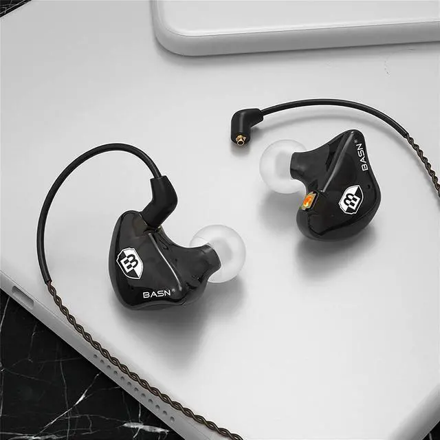 Alt view image 7 of 7 - Bsinger PRO in Ear Monitor Headphones for Musicians, Dynamic Driver Noise Isolating Earphones with 2 Detachable MMCX Cables (Black)