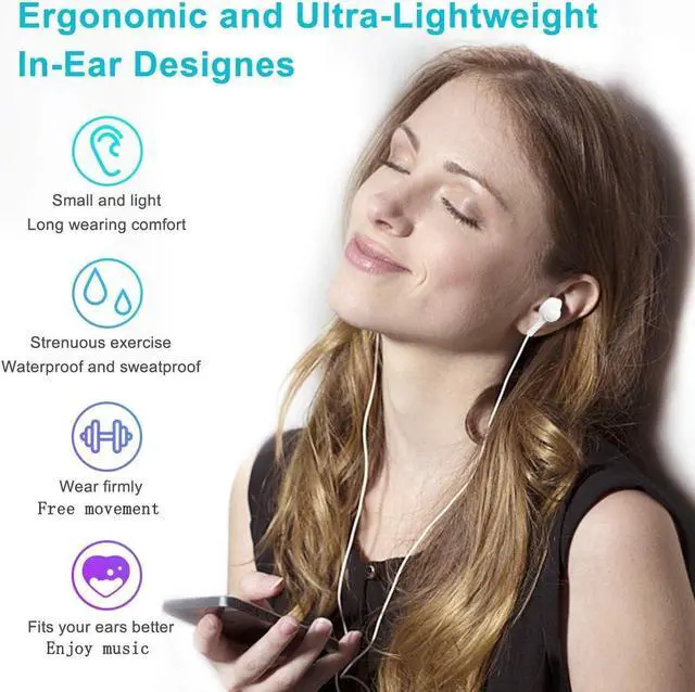 Alt view image 6 of 7 - Wired Earbuds Pack of 4, in-Ear Wired Earphones with Microphone Volume Control, Powerful Heavy Bass, High Definition, Headphones Compatible with Android, iPhone, iPod, iPad, MP3 and Most 3.5mm Jack