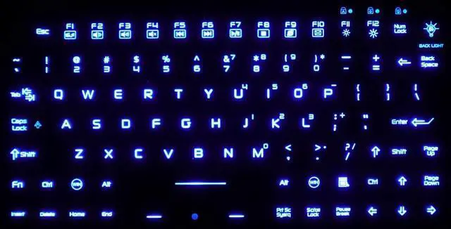 Main image of DSI Compact LED Backlit Keyboard with Integrated Mouse Button IP68 Waterproof Silicone IKB850BL