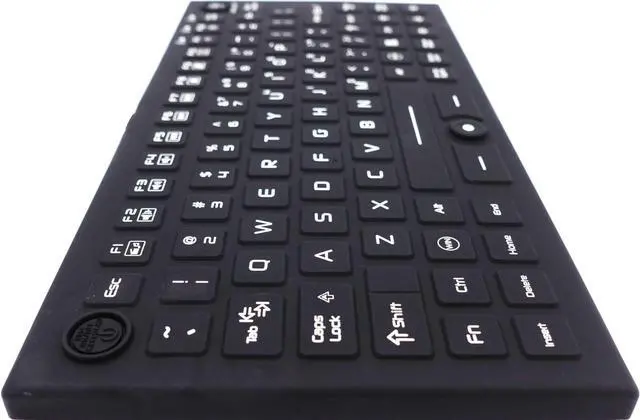 Alt view image 7 of 7 - DSI Compact LED Backlit Keyboard with Integrated Mouse Button IP68 Waterproof Silicone IKB850BL