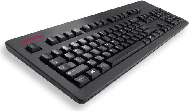 Alt view image 2 of 3 - CHERRY G80 3000 Silent Keyboard - Red MX Silent Switch - USB - PS/2 - Retro Look - Black (G80-3000LSCEU-2)