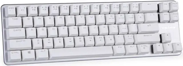 Alt view image 2 of 6 - Qisan Happy Deals 10% Discount off Mechanical Keyboard Gaming Keyboard Blue Switch 68-Keys Mini Design (60%) Gaming Wired Keyboard White Silver Magicforce