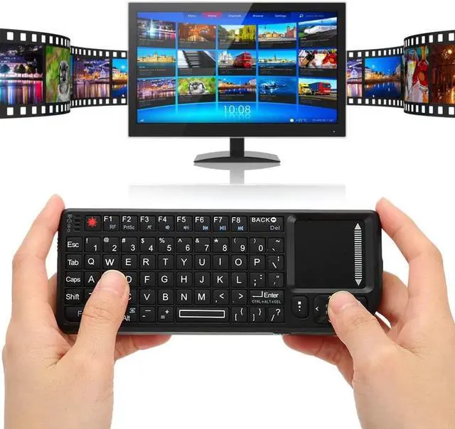 Alt view image 6 of 7 - Lazmin112 Wireless Mini Keyboard,Neutral Founctional, Keyboard,Touchpad Threeinone Multifunctional Wireless Keyboard 2.4G Mouth Touchpad Floating Operation