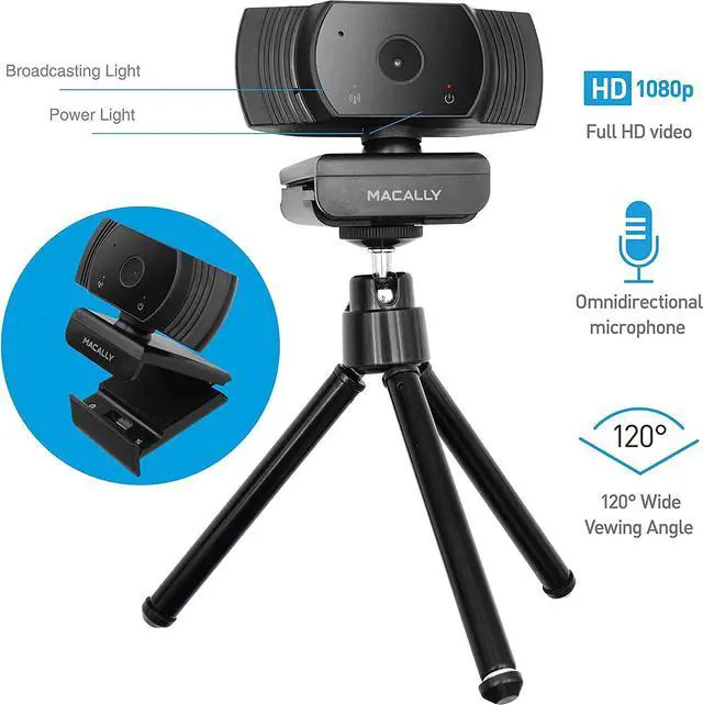 Alt view image 6 of 7 - Macally Compact Bluetooth Keyboard and a 1080P Webcam, Get Ready to Work from Home