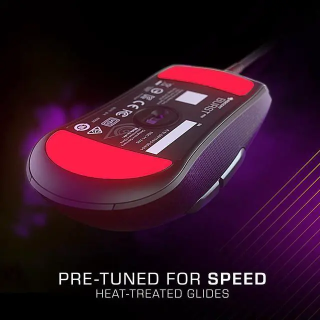 Alt view image 5 of 7 - ROCCAT Burst Pro PC Gaming Mouse, Optical Switches, Super Lightweight Ergonomic Wired Computer Mouse, RGB Lighting, Titan Scroll Wheel, Bionic Shell, Claw Grip, Owl-Eye Sensor, 16K DPI, Black