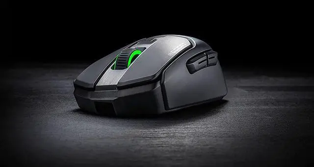 Alt view image 2 of 7 - ROCCAT Kain 200 Wireless PC Gaming Mouse, AIMO RGB Backlit Lighting, Owl-Eye Optical Sensor, Ergonomic Mouse Feel, 5 Side Buttons, Adjustable Up to 16,000 DPI, Up to 50 Hour Battery Life, Black