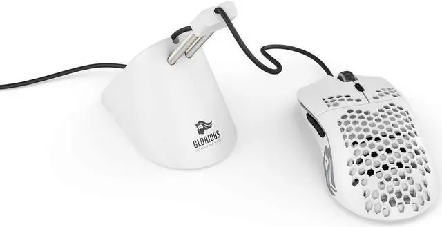 Alt view image 7 of 7 - Glorious Gaming Mouse - Model O Matte White 67 g Superlight Honeycomb USB Gaming Mouse