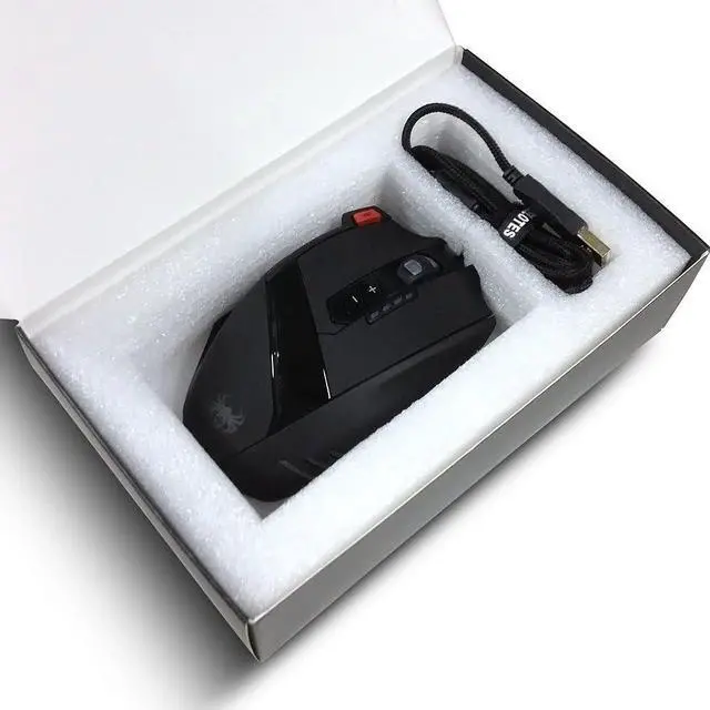 Alt view image 7 of 7 - 12 Programmable Buttons C12 Gaming Mouse, AFUNTA Laser Double-Speed Adjustment 8000DPI Mice Support 4 Level Switch