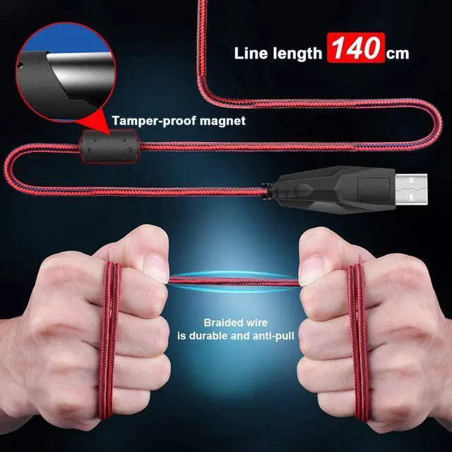 Alt view image 4 of 7 - Wired Gaming Mouse Ergonomic Wired Gaming Mouse 7 Colors Luminous Computer Mouse for Home and Office Laptop PC Game/97