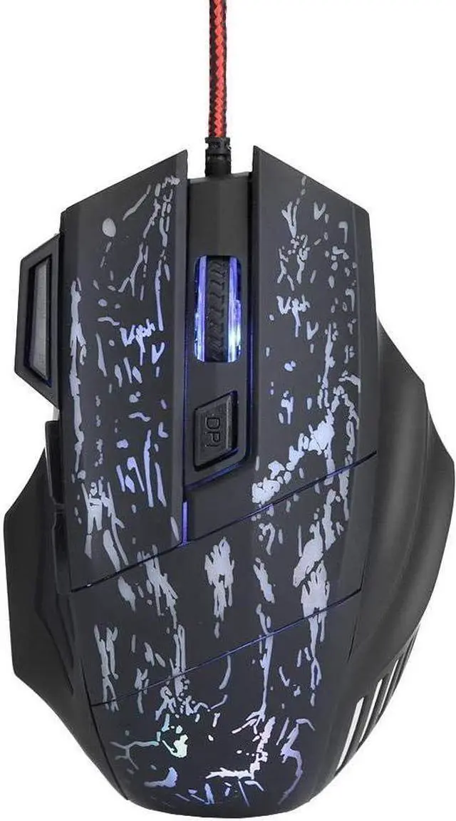 Main image of FastUU Gaming Mouse, 7 Buttons 5 Adjustable DPI USB Black Wired Game Gaming Mouse 7 Colors Ergonomic Optical Computer Gaming Mice for Windows 7/8 / 2000 / XP/Vista, for Mac OS and Above