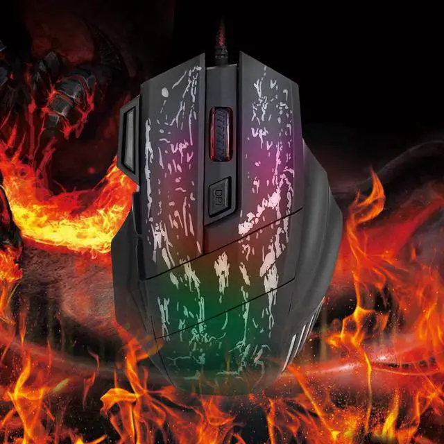 Alt view image 3 of 7 - FastUU Gaming Mouse, 7 Buttons 5 Adjustable DPI USB Black Wired Game Gaming Mouse 7 Colors Ergonomic Optical Computer Gaming Mice for Windows 7/8 / 2000 / XP/Vista, for Mac OS and Above