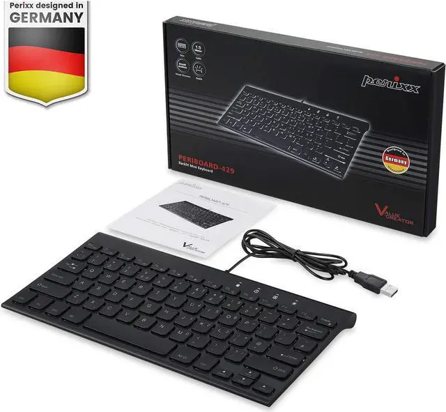 Alt view image 6 of 7 - Perixx PERIBOARD-429 US Wired Mini Backlit Keyboard - Thin and Silent Scissor Keys - White Backlight Color - US English