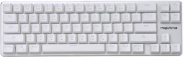 Alt view image 3 of 6 - Qisan Happy Deals 10% Discount off Mechanical Keyboard Gaming Keyboard Blue Switch 68-Keys Mini Design (60%) Gaming Wired Keyboard White Silver Magicforce