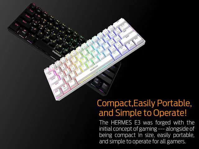 Alt view image 5 of 5 - GAMDIAS Hermes E3 RGB Mechanical Gaming Keyboard Blue Switch with 19 Built-in Lighting Effects Certified Optical Switches and N-Key Rollover & Anti-Ghosting Functionality (Hermes E3 White)