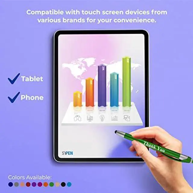 Alt view image 4 of 7 - Stylus Pens for Touchscreen Devices - 2 in 1 Combo Pen - for Employee Appreciation, Events and Parties, 50 Pack
