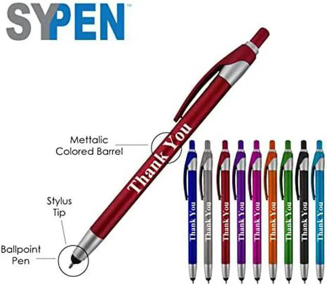 Alt view image 3 of 7 - Stylus Pens for Touchscreen Devices - 2 in 1 Combo Pen - for Employee Appreciation, Events and Parties, 50 Pack