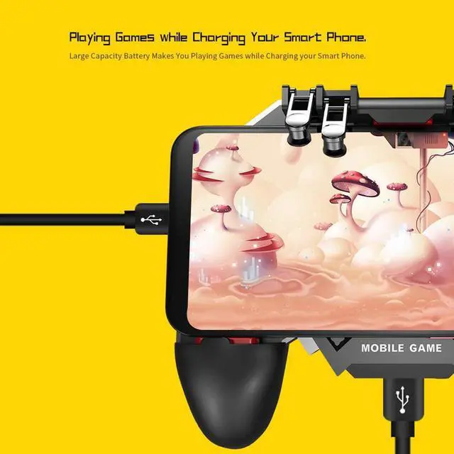 Alt view image 6 of 7 - GoolRC AK77 Mobile Game Controller, PUBG Game Controller Gamepad, with Gaming Trigger, Phone Controller Gamepad with Cooling Fan, Shoot Sensitive Controller Gamepad for iOS Android Mobile Phone