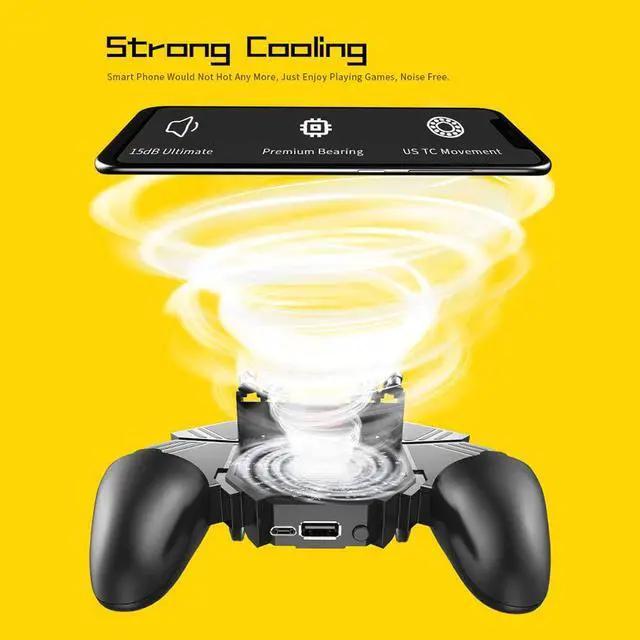 Alt view image 3 of 7 - GoolRC AK77 Mobile Game Controller, PUBG Game Controller Gamepad, with Gaming Trigger, Phone Controller Gamepad with Cooling Fan, Shoot Sensitive Controller Gamepad for iOS Android Mobile Phone